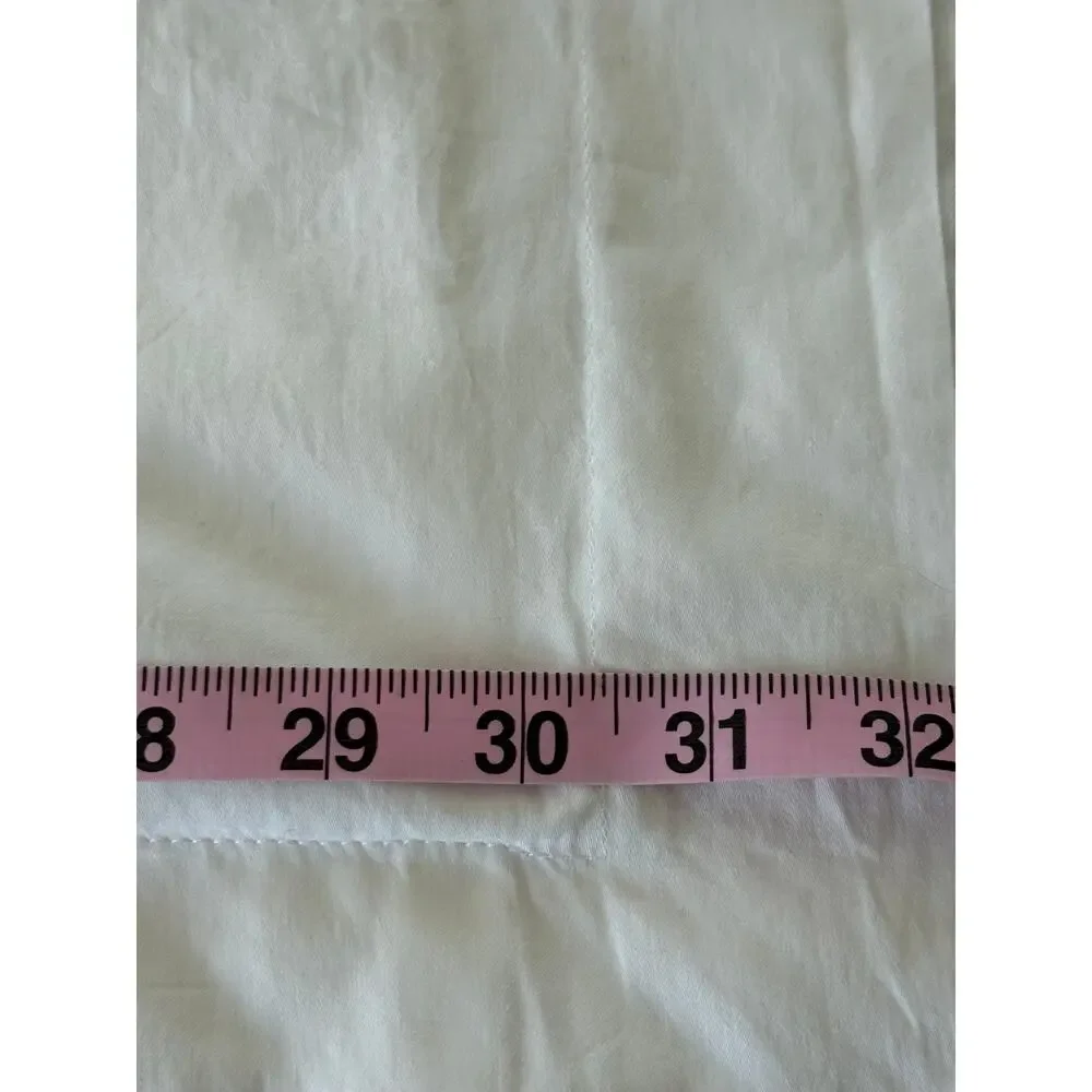 Garnier Thiebaut Queen Pillow Sham White Cotton Oxford Flange Luxury Hotel Linen